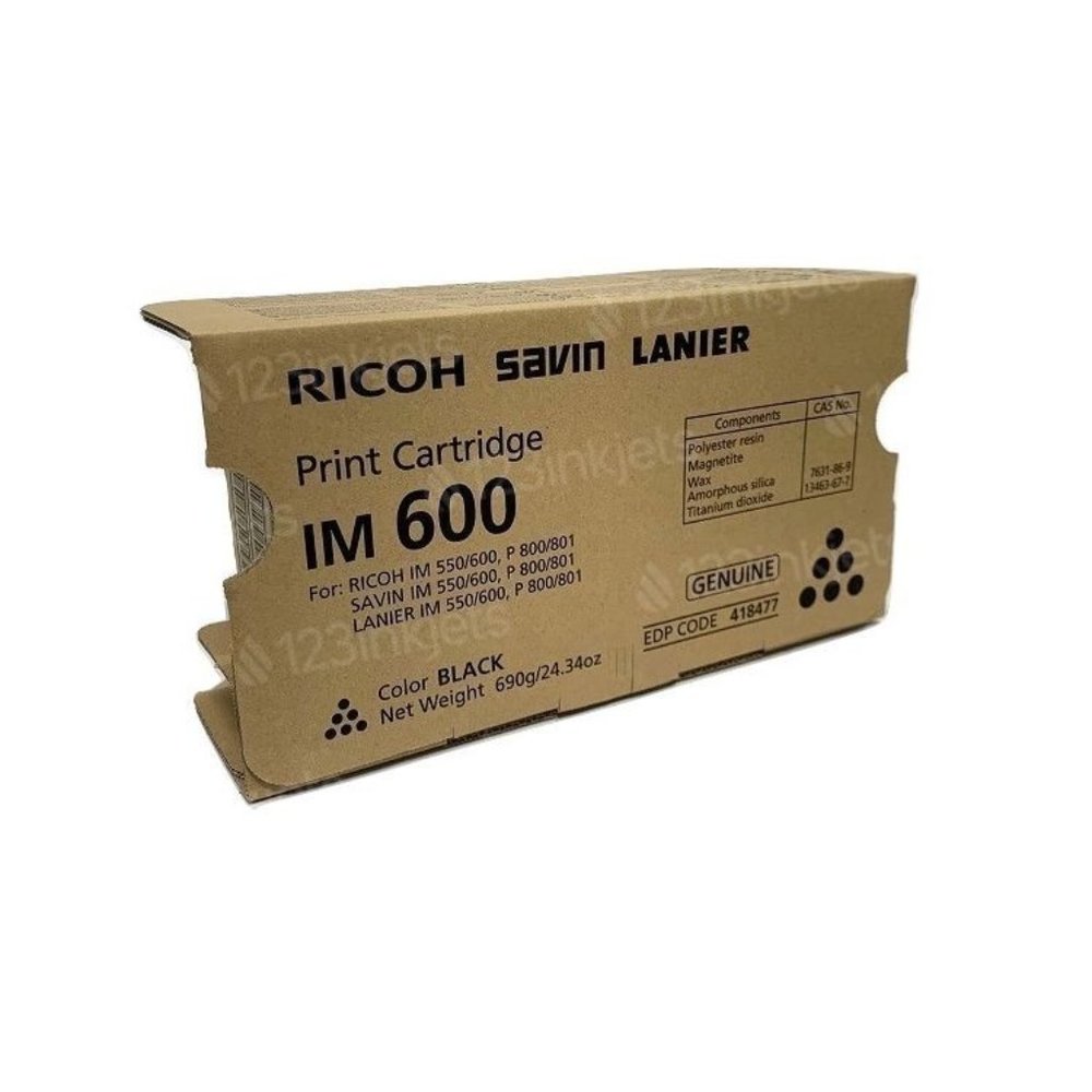 New Ricoh IM 600 Black Print cartridge EDP code 418477 Savin Lanier